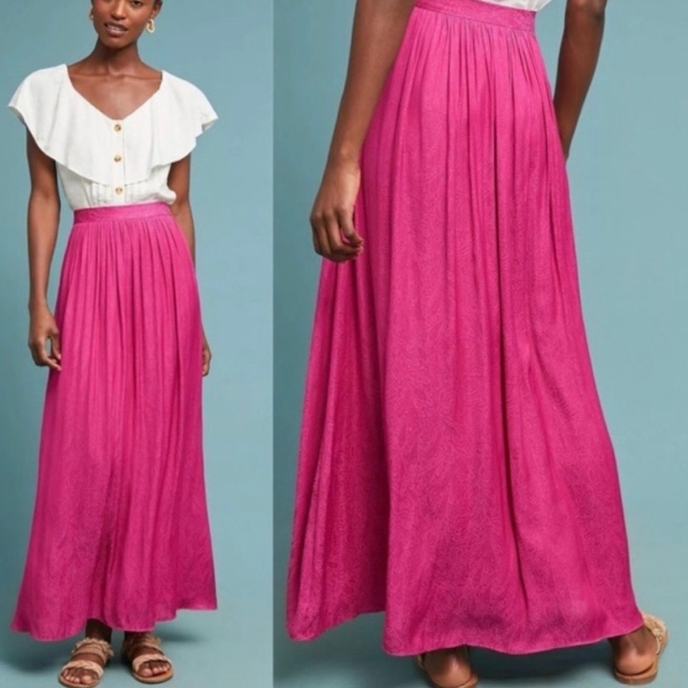 Anthropologie Paros Paisley Flowy Maxi Skirt by Akemi + Kin Size 4